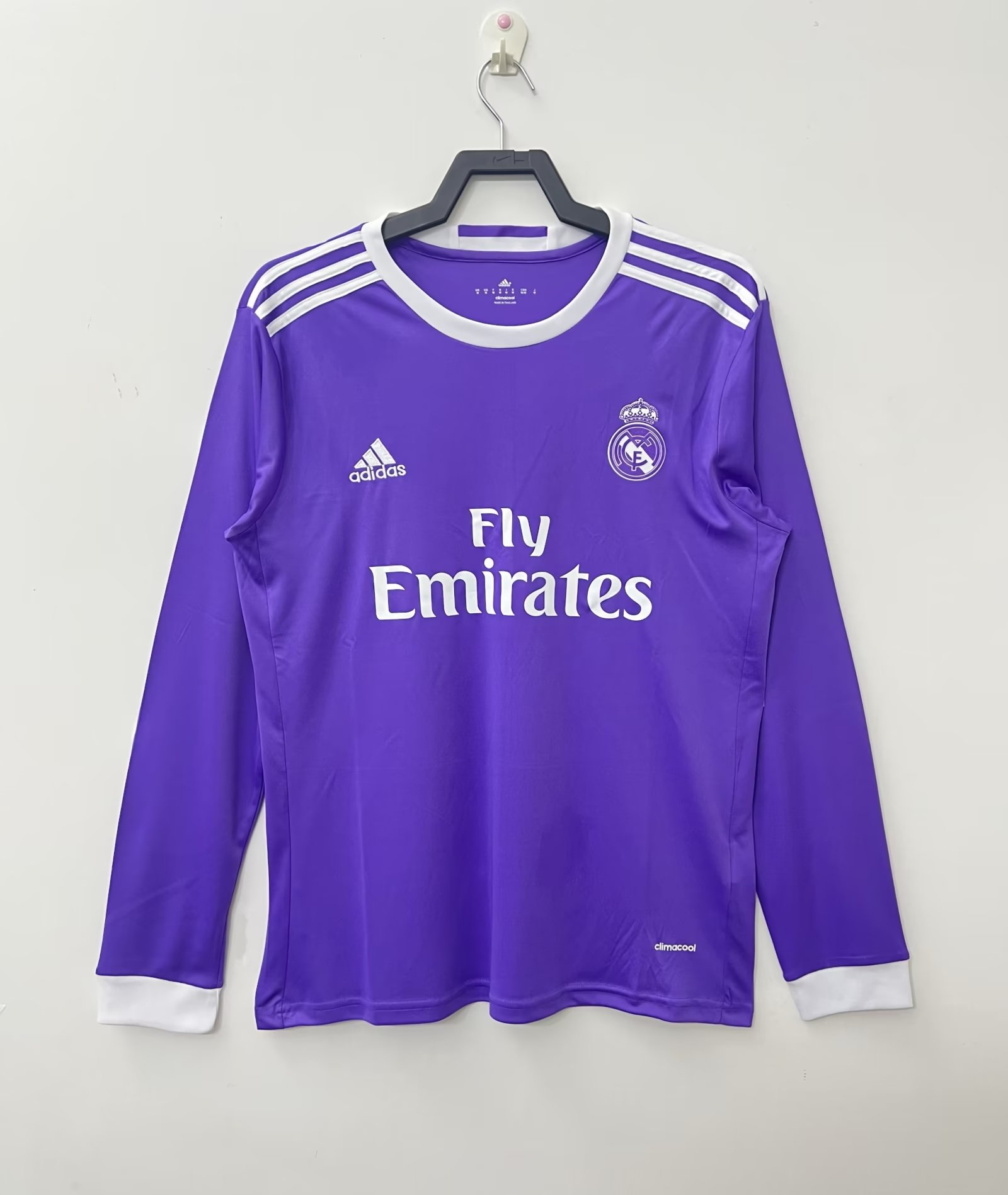Retro Real Madrid Long Sleeve Away Jersey 2016/17
